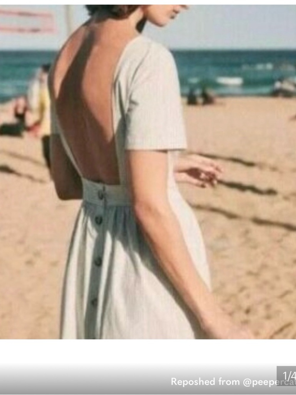 Sezane Seersucker Short-Sleeve Midi Dress - Picture 2 of 4